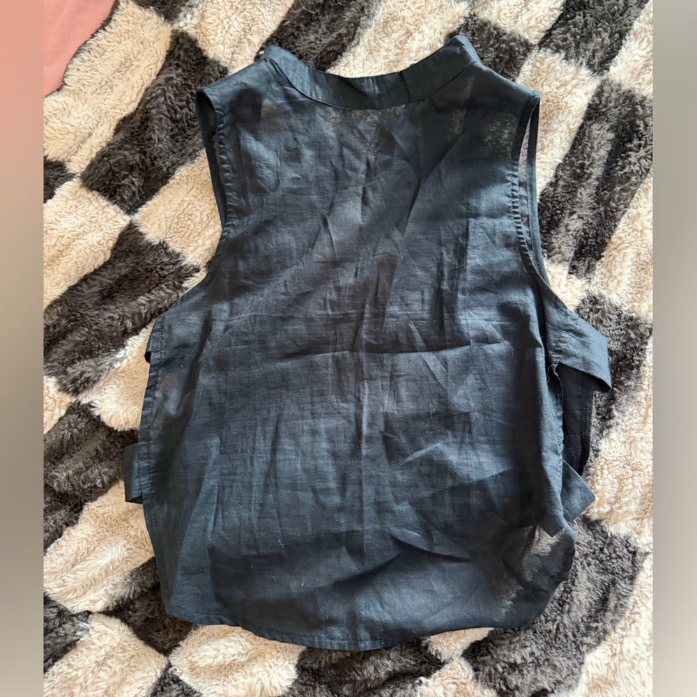 Velvet morning linen tank top